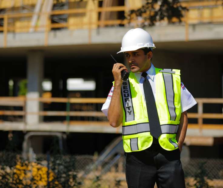 Construction site security guard services in california