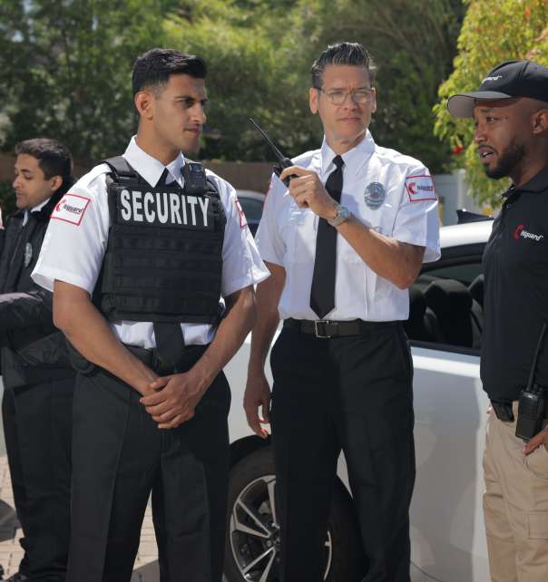 Citiguard security officers coordinating on site