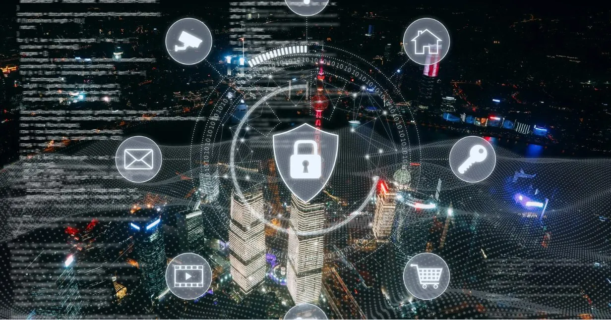 (digital security network graphic)