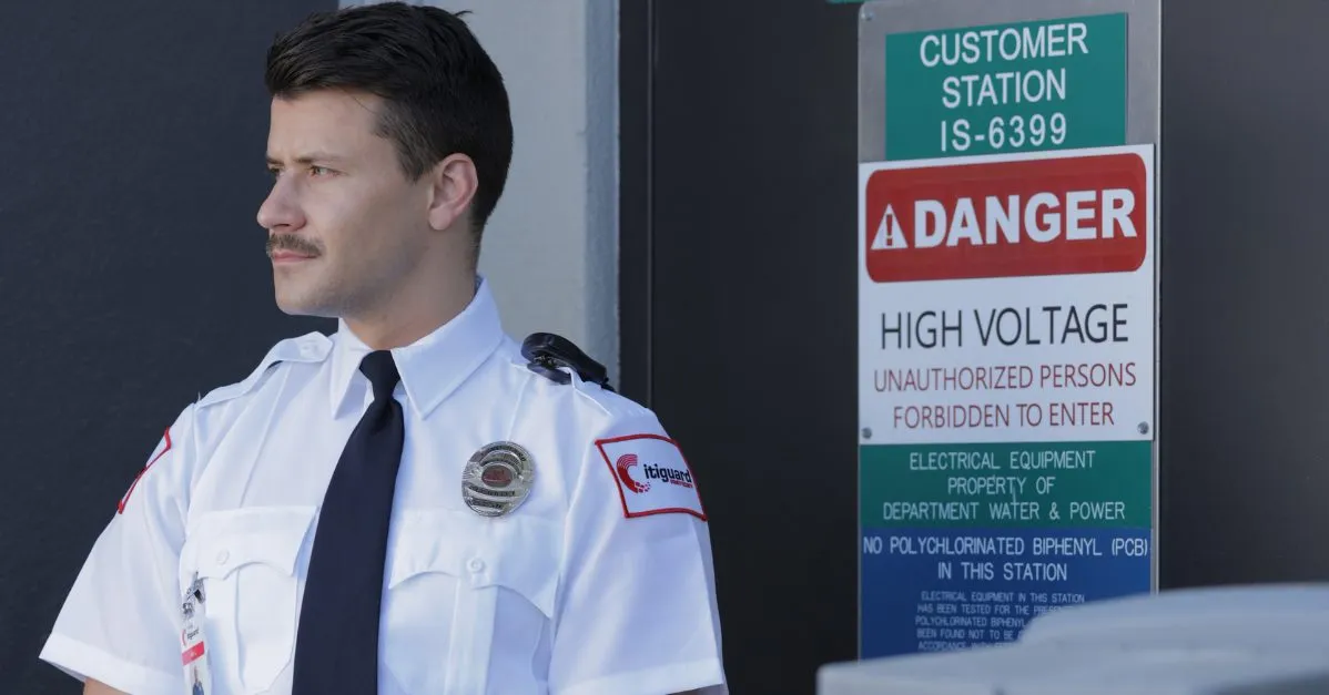 (Citiguard security guard being vigilant)